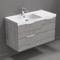 Wall Mounted Bathroom Vanity, Modern, 36
